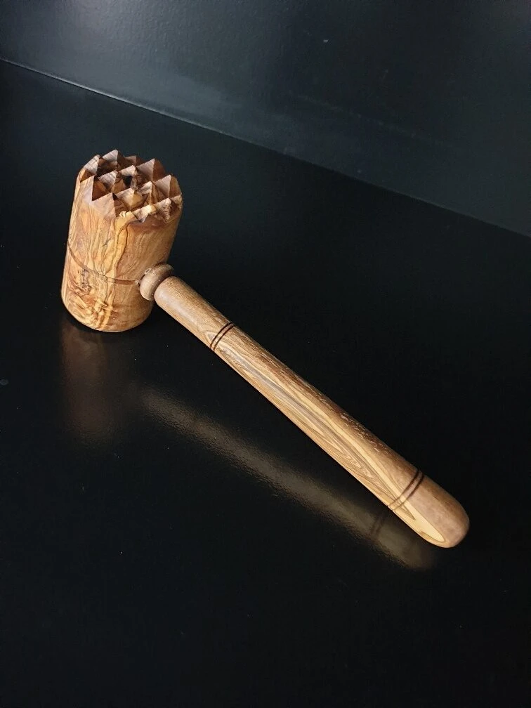 Olijfhouten vlees hamer