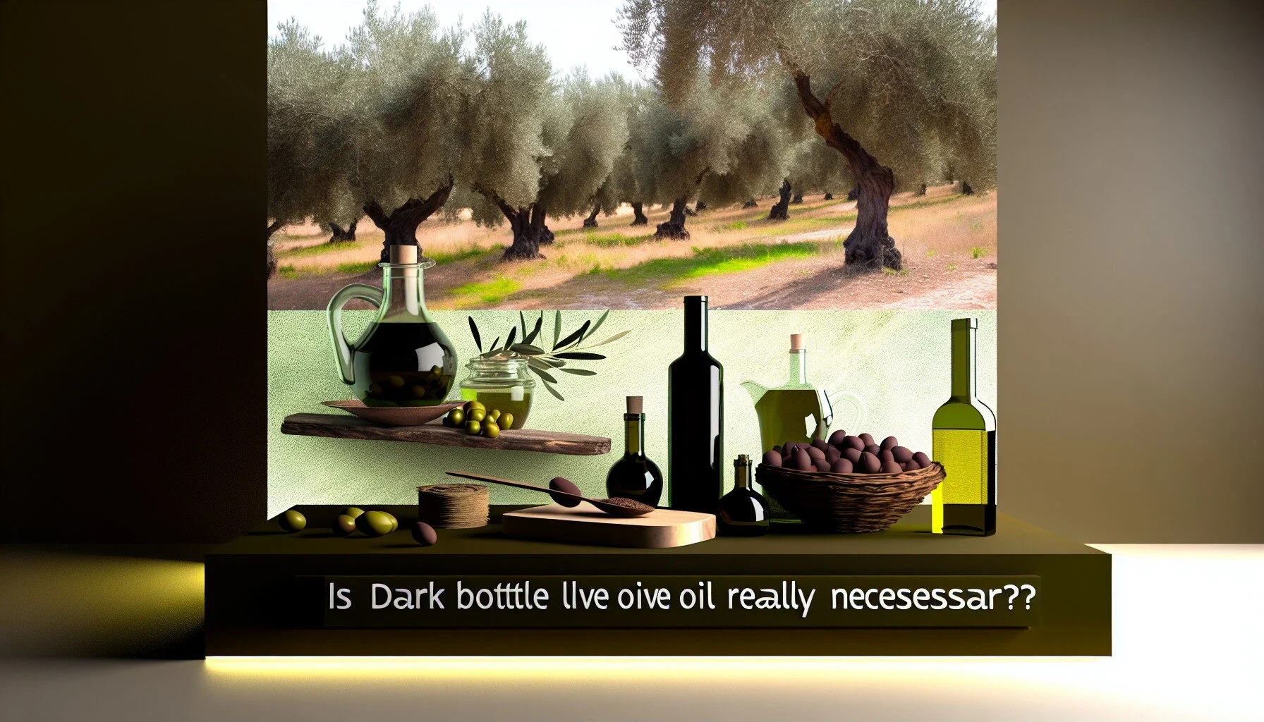 Une bouteille d'huile d'olive foncée est-elle vraiment nécessaire ?